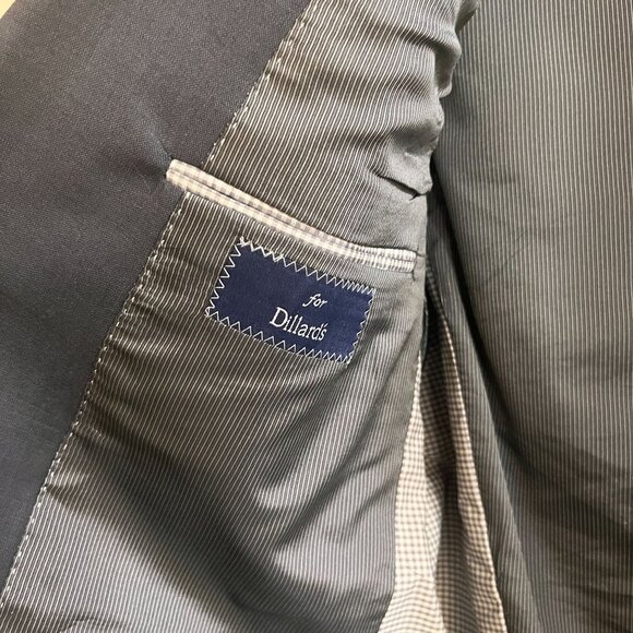 Vintage Hart Schaffner & Marx Dillards Mens Black Wool Blazer Lined Jacket USA - Picture 10 of 11